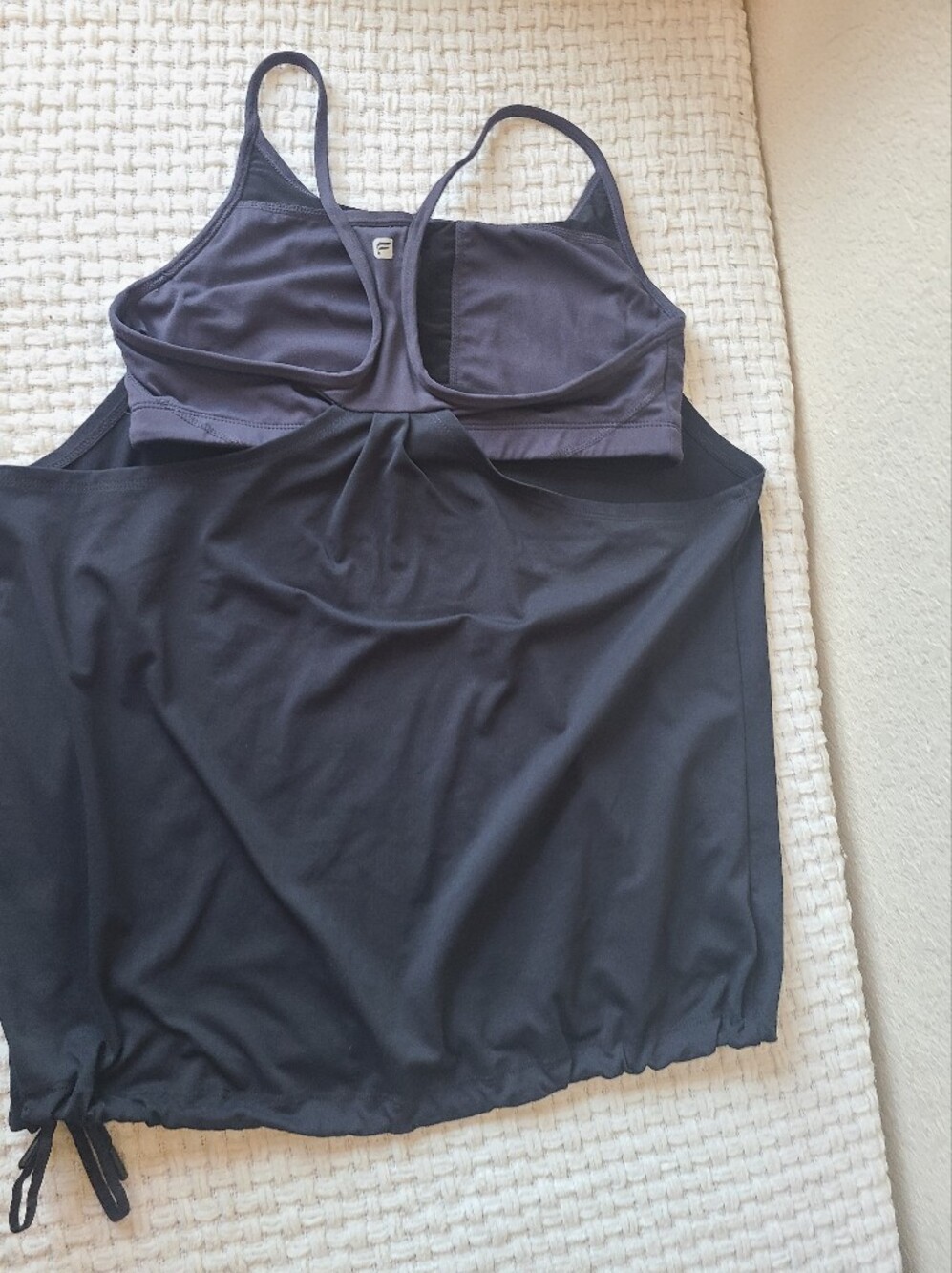 Fabletics Built in Bra Tank Women’s Navy Blue Strappy Tank Top Size M - Picture 5 of 6